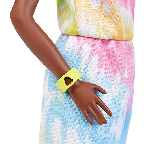 Barbie Fashionistas - Tall Blonde Afro Tie-dye Romper Ages 3+