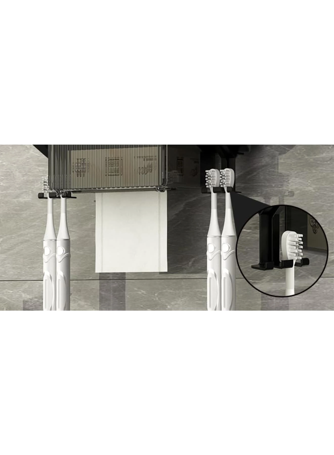 Toothbrush Holder - 4 Wall Mounted