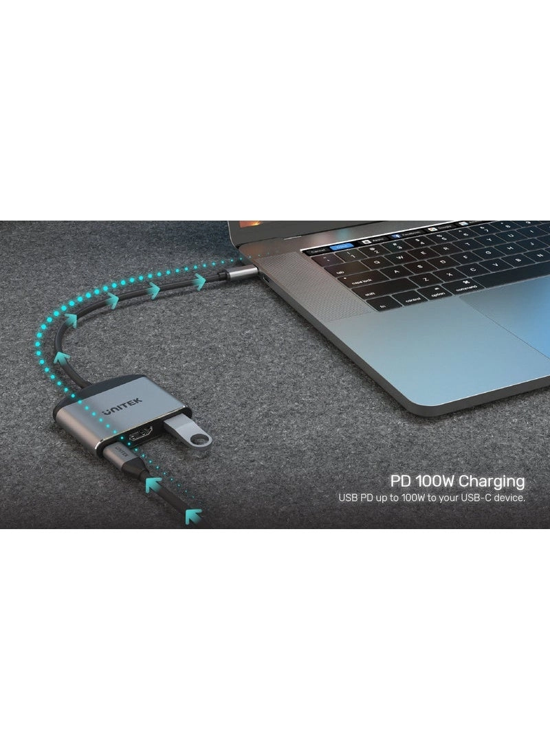 D1102A USB-C Multiport Adapter - 8K UHD PD 100W USB-A 5Gbps