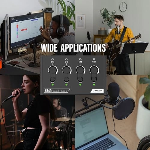 HA4D - 4-Channel USB-C Powered Headphone Amplifier