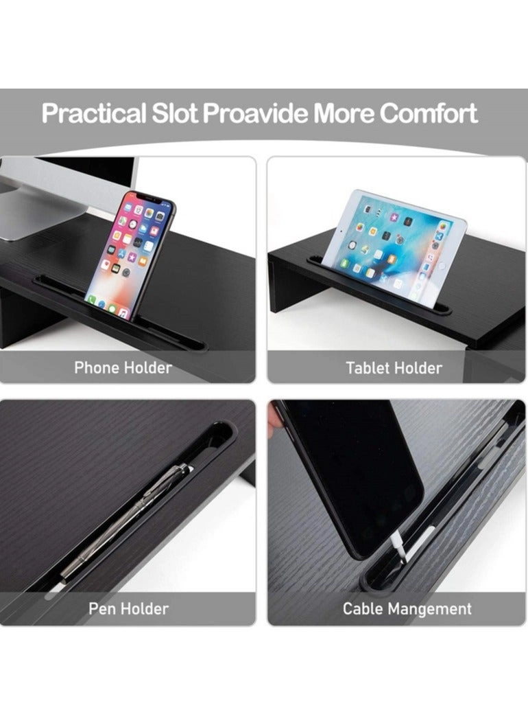 Monitor Riser - Wooden 3-Tier