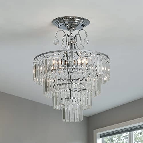 5-Lights Crystal Chandelier - Dimmable