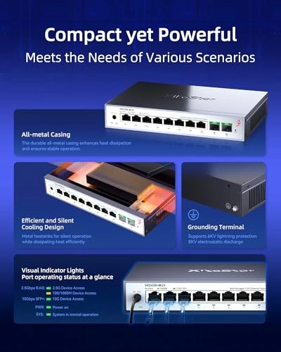 10 Port │ 8x2.5G│ 1x10G SFP+ Managed 10-ports