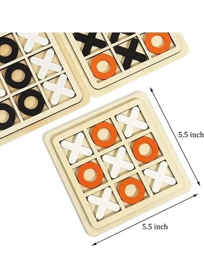 Tic Tac Toe - Wooden Pack of 4 Assorted Design