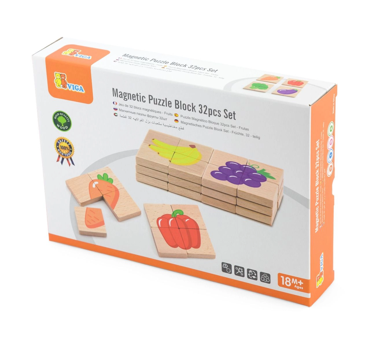 Magnetic Puzzle Block - 3 + 32 pieces