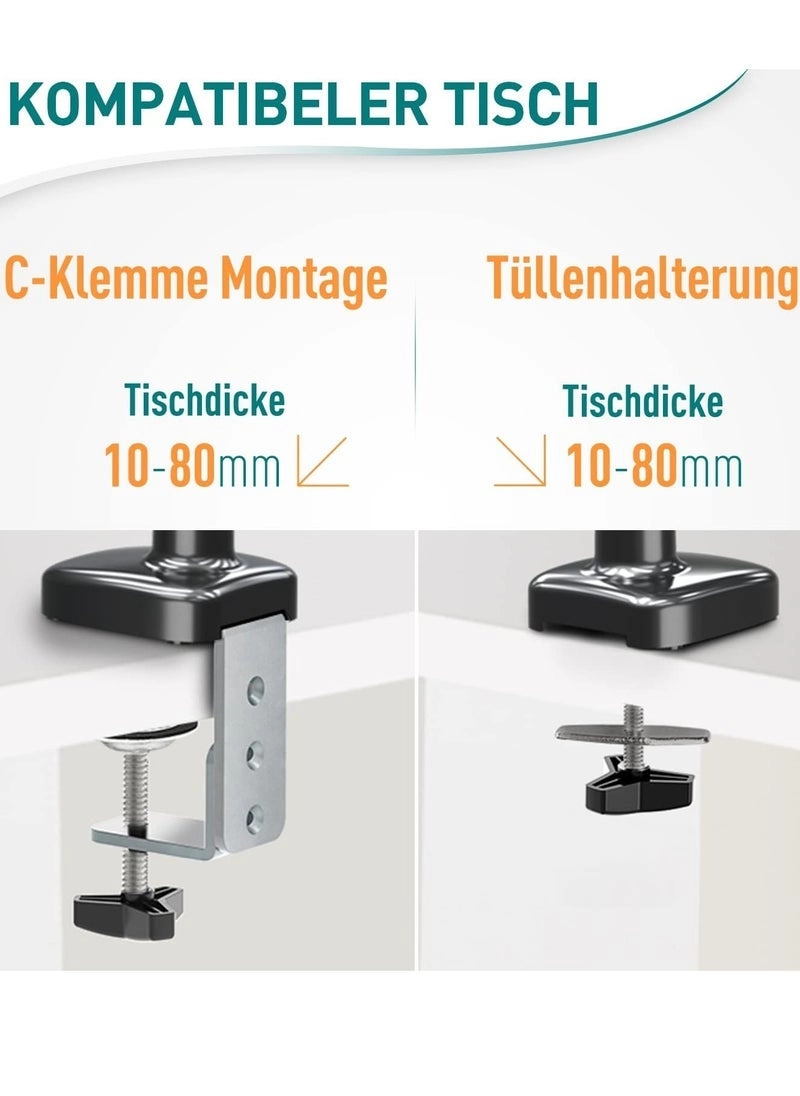 Single Monitor Arm - Single 13-32 Inch VESA 75x75/100x100mm