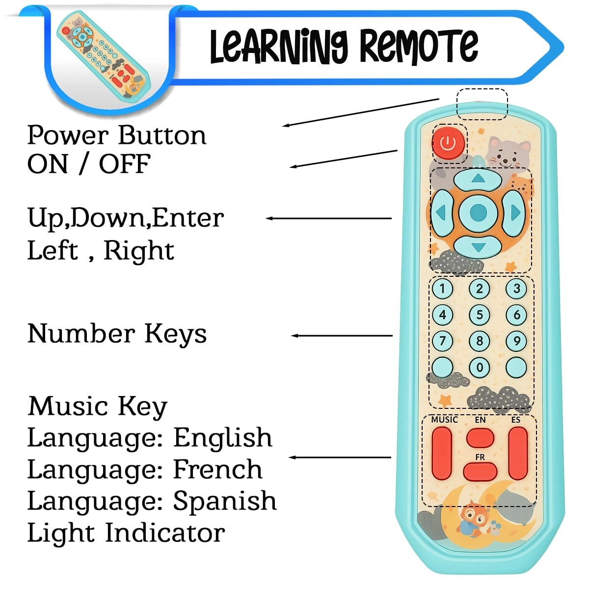 toyana Learning Remote Toy - 3 years+