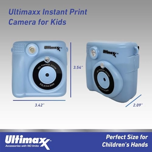 Essential Instant Print Camera - 4 Games Blue Bundle