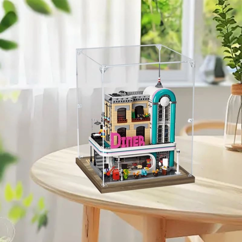 Display Case (10260) - Clear Acrylic Wood Bottom