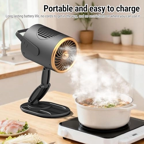 Desktop Cooker Hood - 3000mAh 2 Speed USB Rechargeable