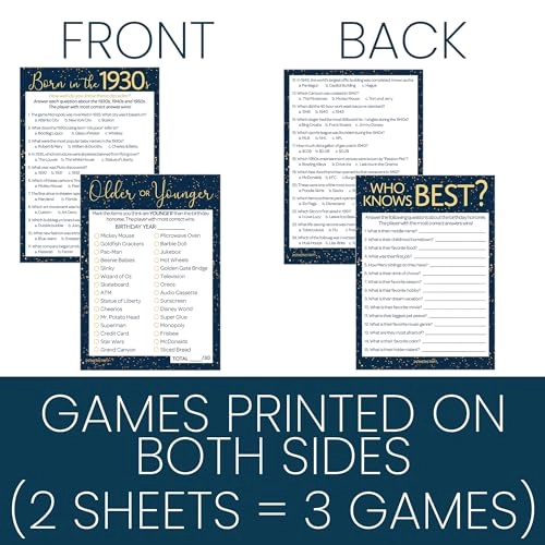 Who Knows Best + Older or Younger + Born in the 1930s Trivia - Adult 20.0 Count