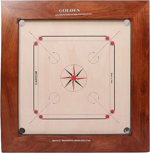 Golden Carrom Board