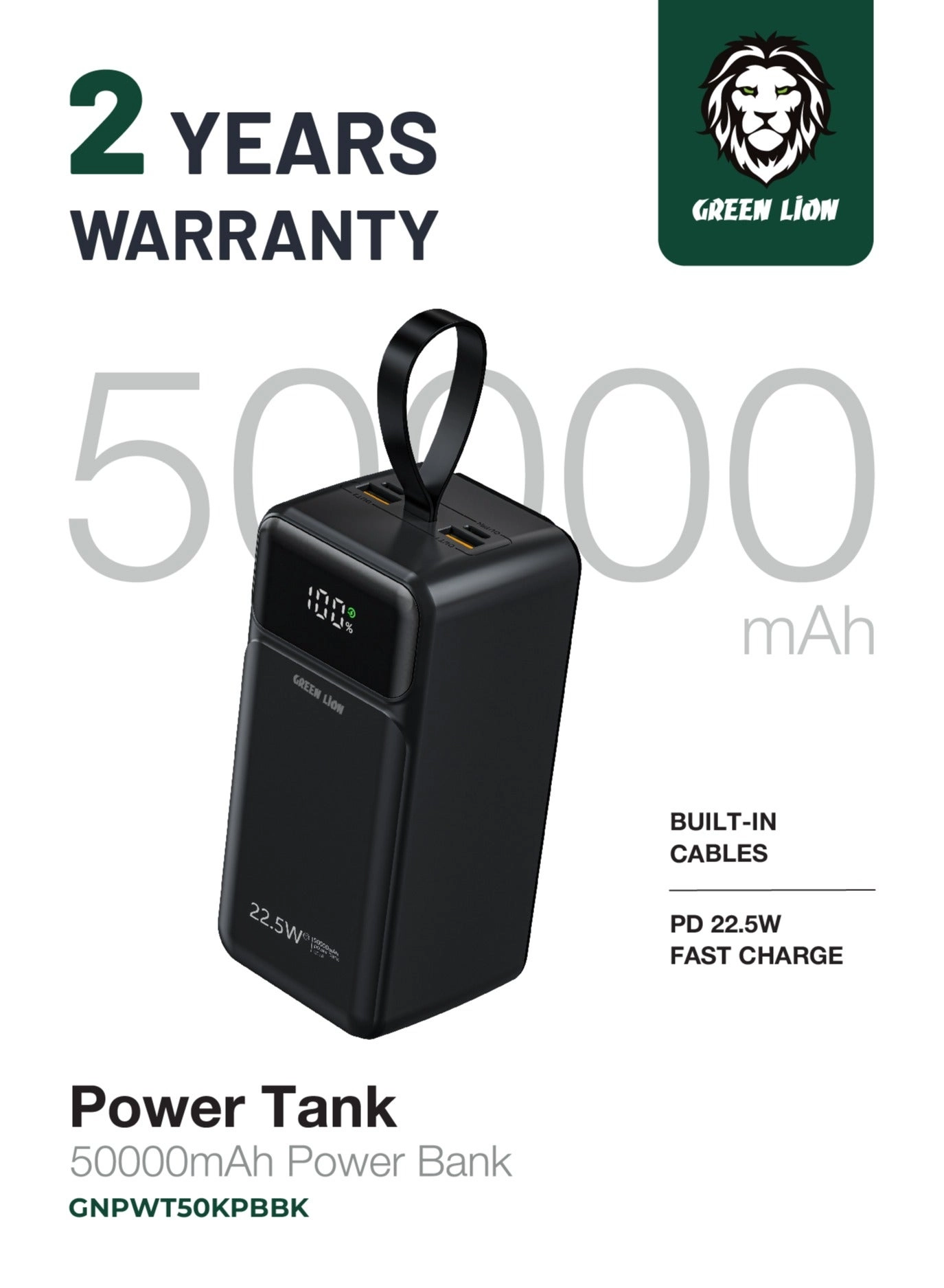 GNPWT50KPBBK - 50000 mAh 22.5W