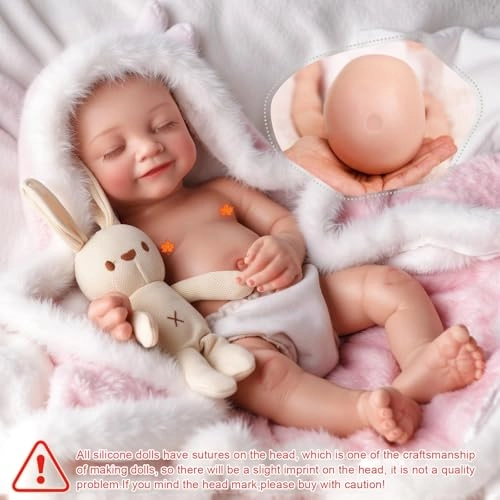 Reborn Baby Doll - 16 Inch Full Platinum Silicone Ages 3+