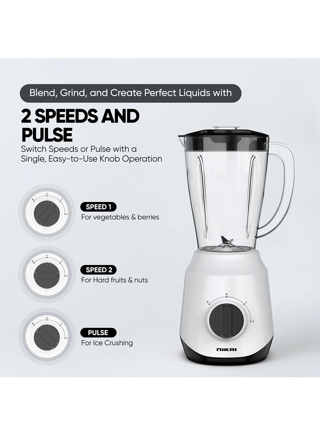 NB2511AX - 2-in-1 blender Unbreakable PC jar Pulse function