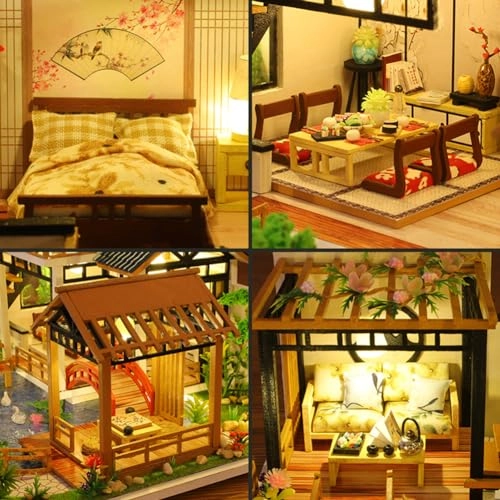 Miniature Wooden Dollhouse Furniture Kit - Creative Room 1:24