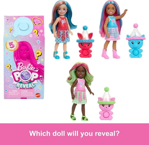 Barbie Pop Reveal Chelsea - 5 Surprises Scented Colour Changing Ages 3+