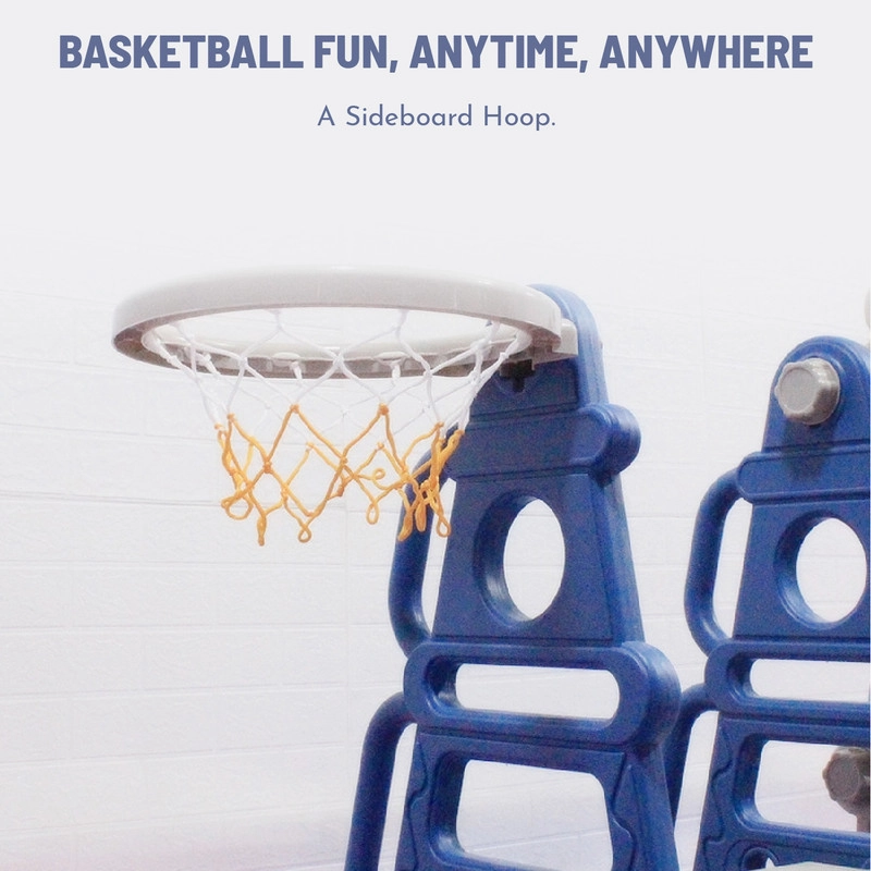 3-In-1 Slide & Swing Set - Blue/Grey Suitable for 3 years & above