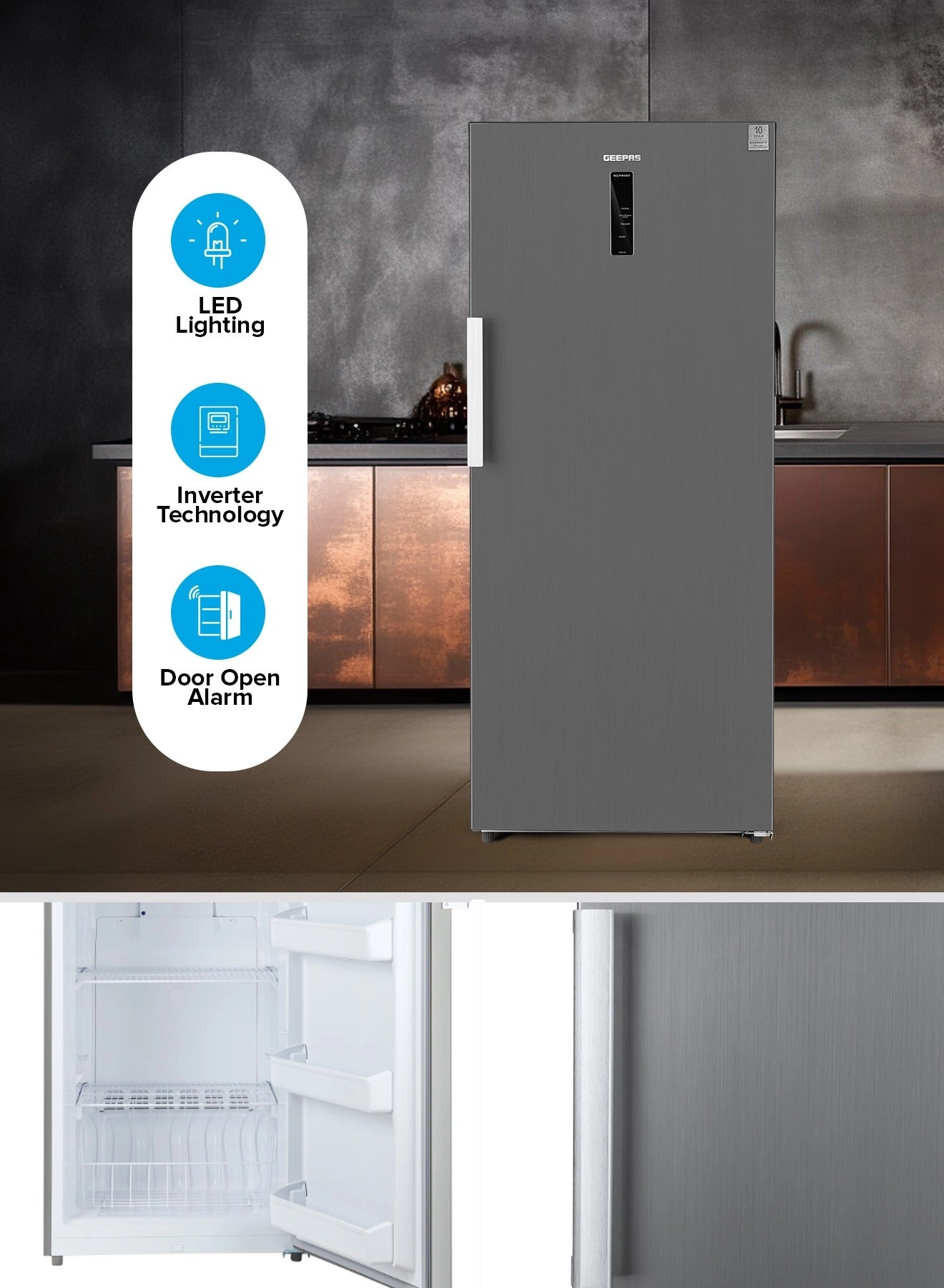 No Frost Upright Freezer Convertible GRFU5125XHN