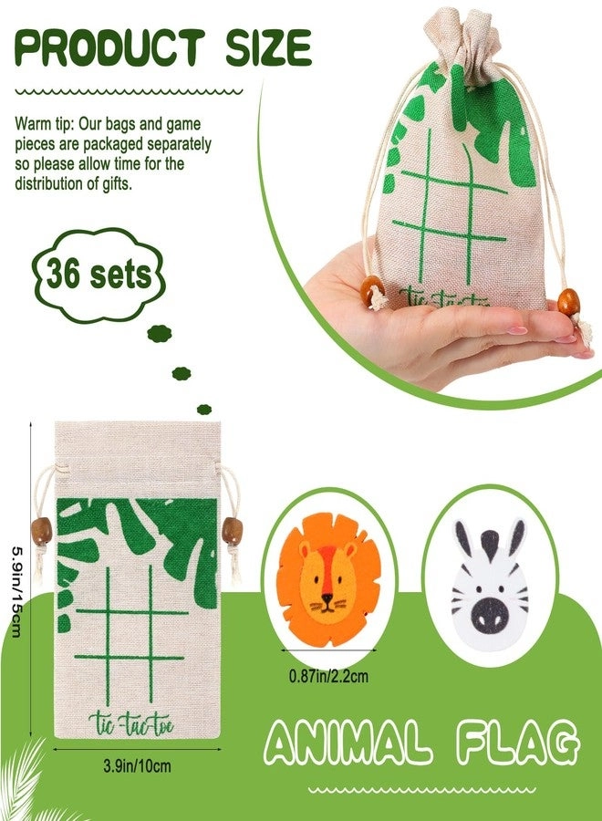 Tic Tac Toe - 24 Jungle Animals Set