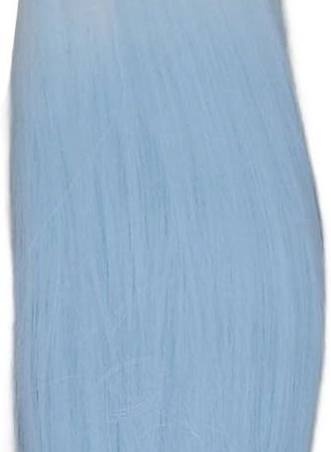Fdit Doll Hair Weft - High Temperature Soft Silk White Blue Gradient 30cm