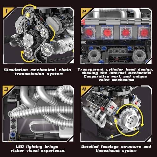 SVJ V8 Engine - 715pcs