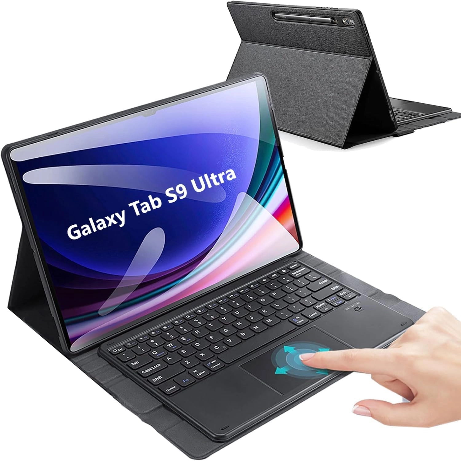Akzun Trading Keyboard Case with Multi-Touch Trackpad and S Pen Holder for Galaxy Tab S9 Ultra 14.6-inch (2023)