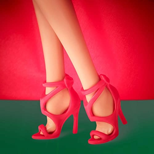 HBY05 Signature Holiday Doll - Light Brown Wavy Hair Doll Stand Ages 6+