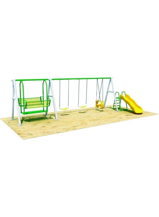 Multi Purpose Kids Outdoor Playing Equipments - 770x320x280cm 2+ Years