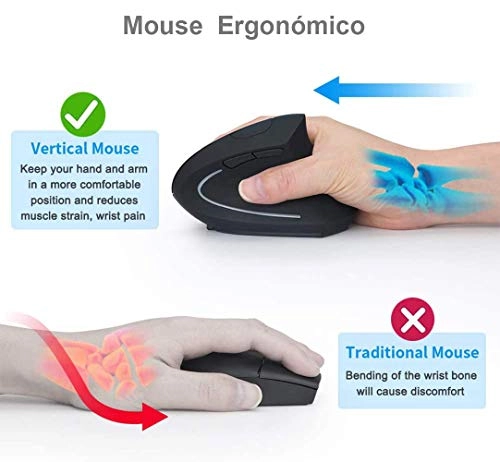 Ergonomic Vertical Mouse - Wireless