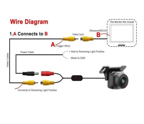 Car Rear View Backup Camera - Night vision Wire