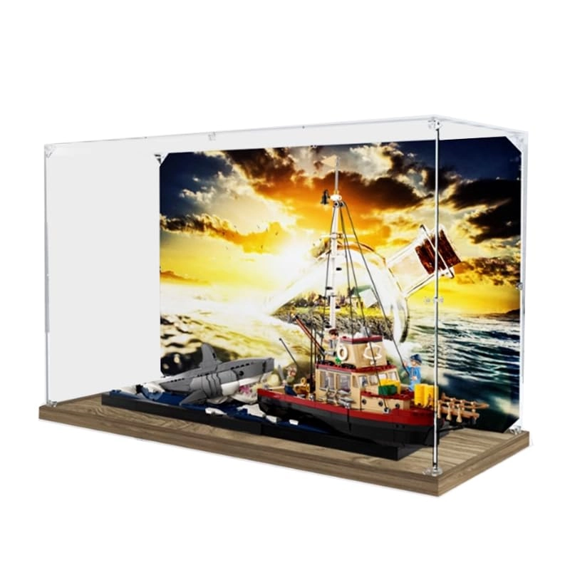 HCAEIOFJ Display Case for LEGO Jaws Orca Boat 21350 - Acrylic