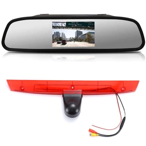 Brake Light Reversing Camera + Rear View Mirror Monitor - Night vision 628 x 586 pixels