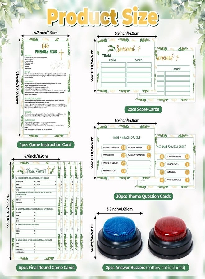Christian Bible Friendly Feud Game - 40Pcs