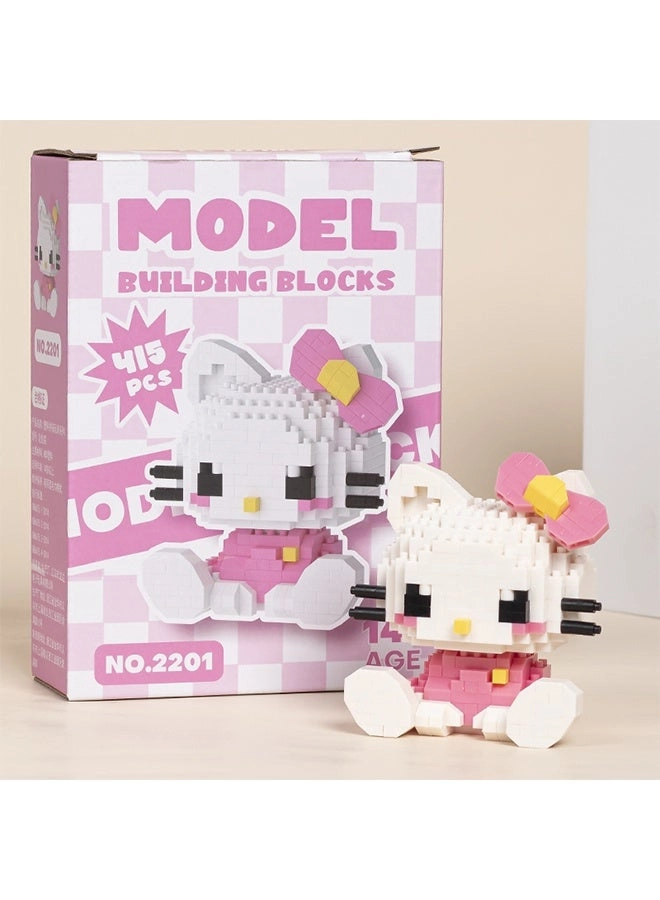 YJ Cartoon Kitty Building Bricks - 415 pcs
