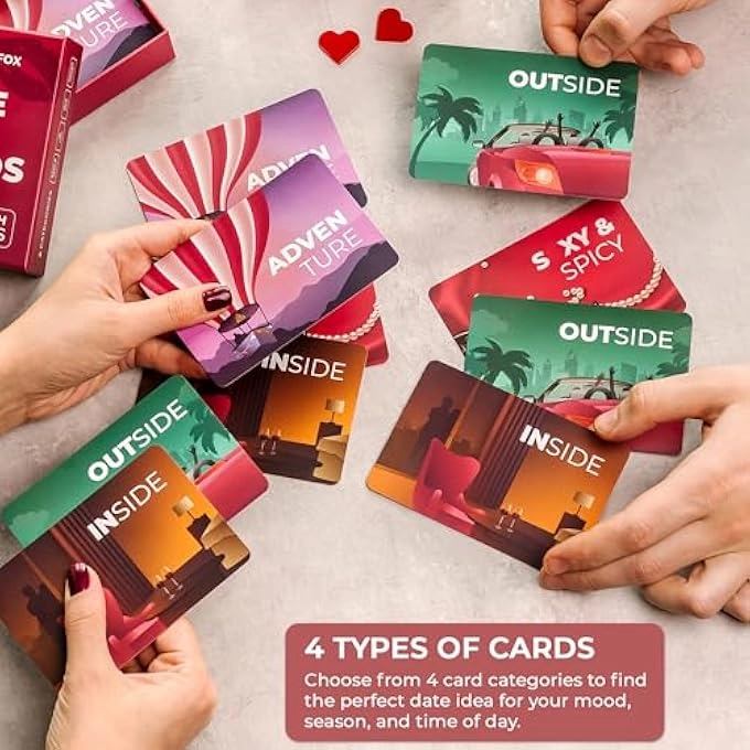 DATE IDEA CARDS - 60 Scratch Off Card Deck Date Night Ideas