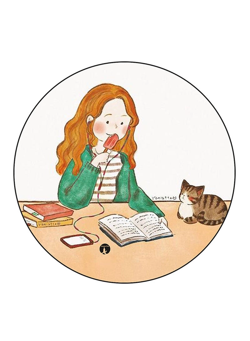 Girl Printed Mouse Pad