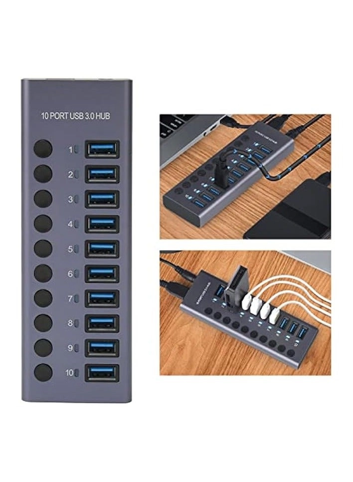 USB 3.0 Hub - 10 Port 60W