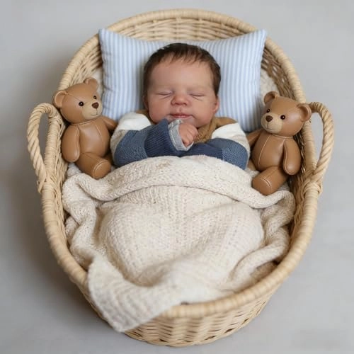 Reborn Baby Doll - 18 Inch Silicone Girl Sleeping Ages 3+