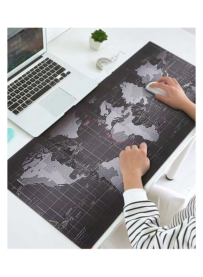 World Map Large Rubber Gaming Mouse Pad - 90x40 cm