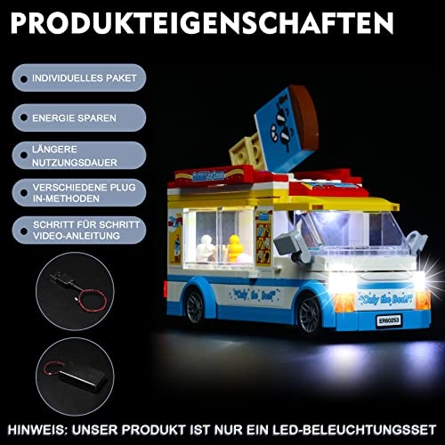 LED Light Set for Ice Cream Van - 60253 Battery Powered