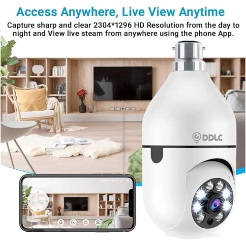 Bulb Light Wireless IP Camera 1080p