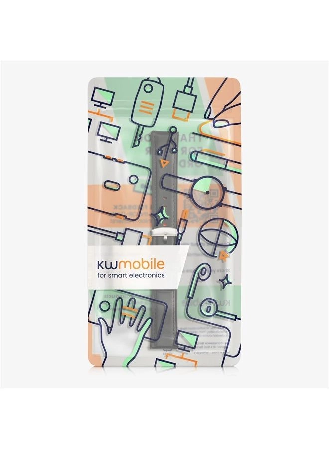 Watch S1 Active Strap - Black Leather-look Silicone