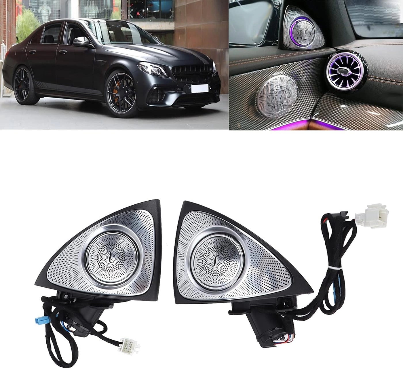 Rotating Tweeter - 64 Color 3D LED Ambient Lighting Replacement for E?Class W213 2017?2021