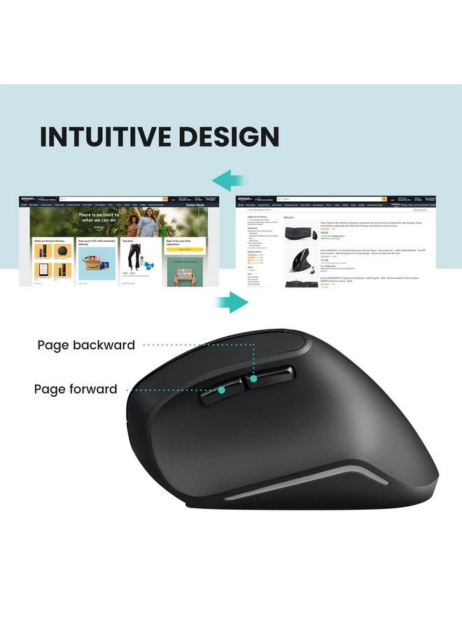 Perimice804 Vertical Mouse - Bluetooth