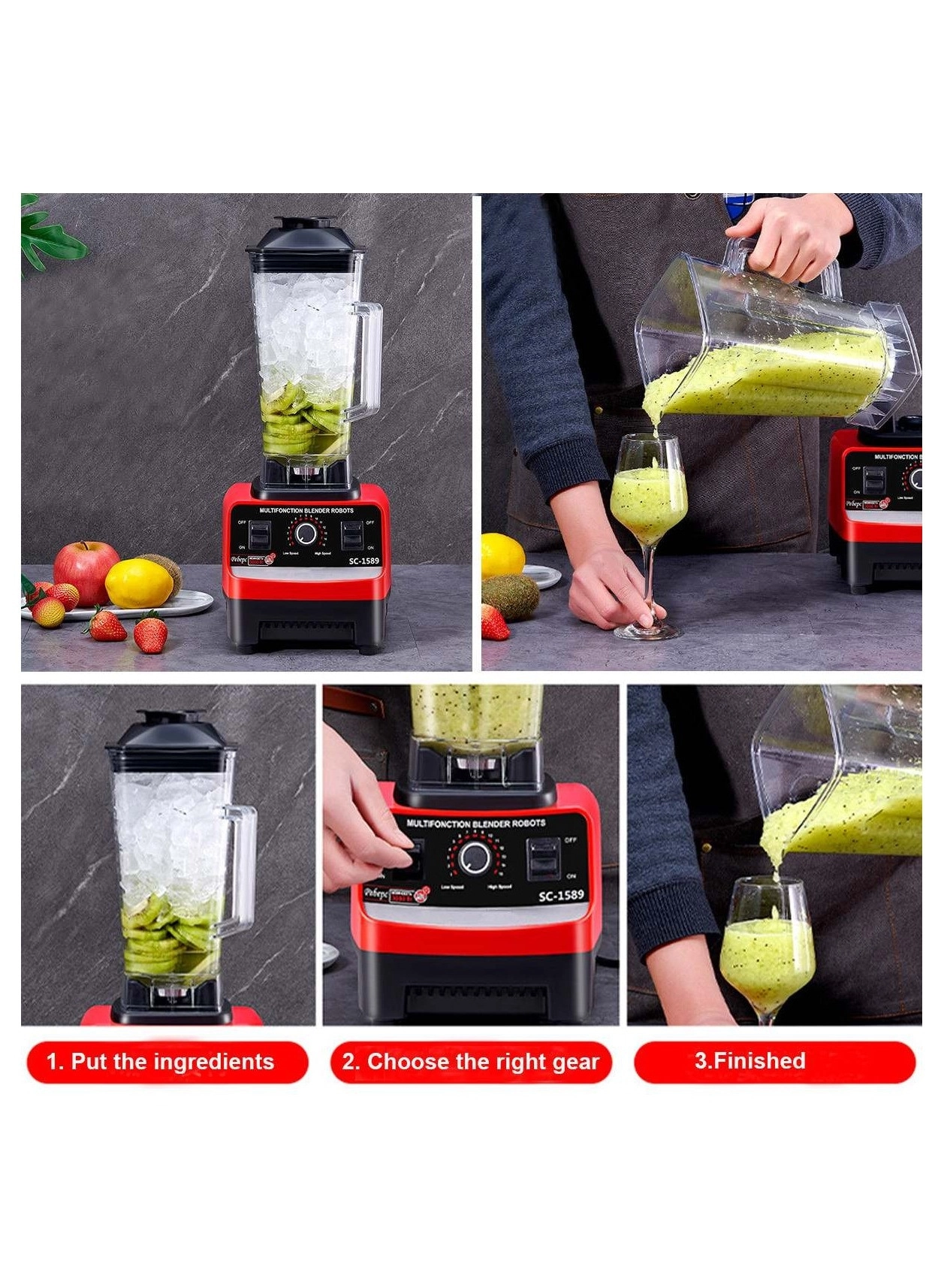 High Power Blender - 4500W