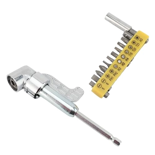 105 Degree Right Angle Drill Adapter - Zinc Alloy 12 Bits