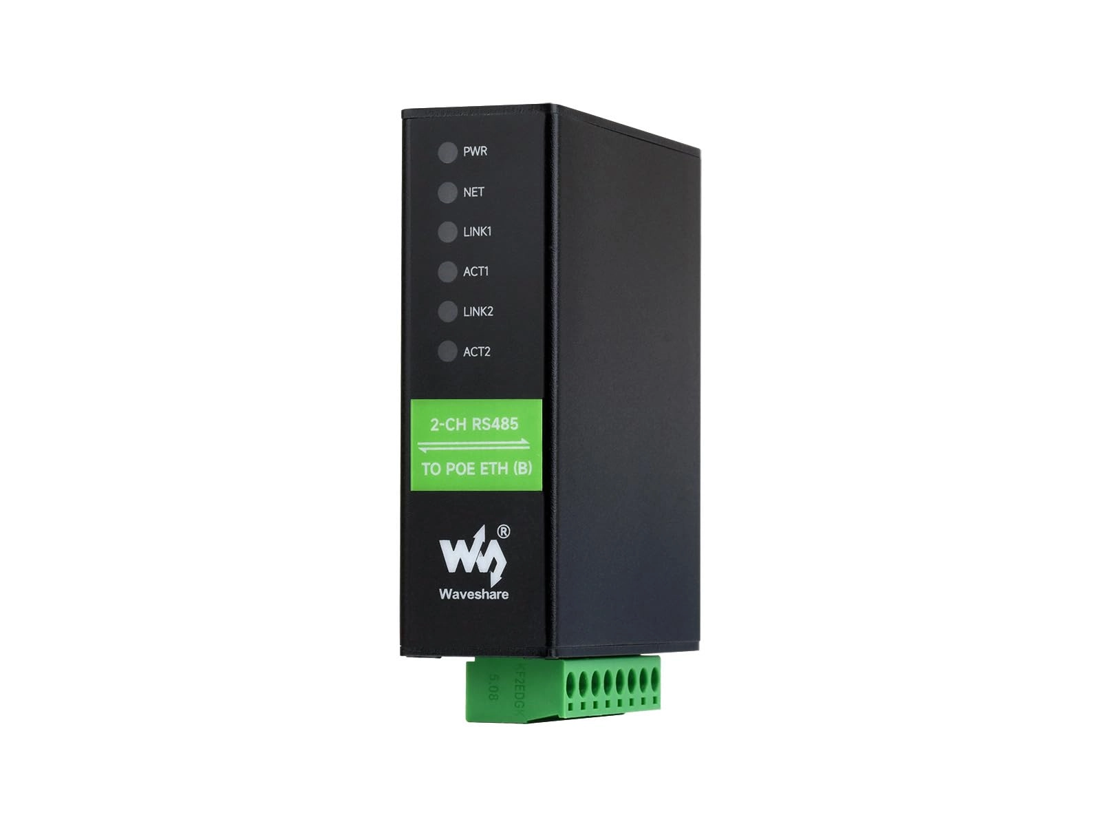 Waveshare 2-Ch RS485 To POE Ethernet Serial Server - 2 IEEE 802.3af