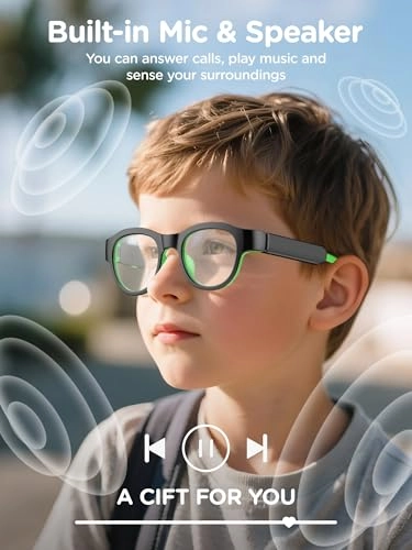 Kids Smart Glasses - Bluetooth 5.4 Open-Ear LED Lights