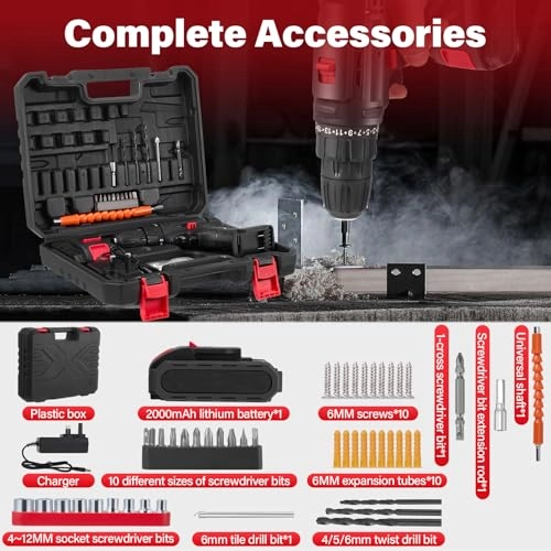 Cordless Hammer Drill Driver - 2000mAh